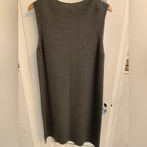 Eileen Fisher Elegant Gray Sleeveless Dress, size M